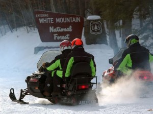 snowmobiles white mountains